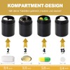 Set of 2 Mini Pill Box Key Ring (3 Compartments)
