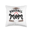 Baseball Mom Essentials Print Accessories Throw Pillow