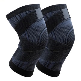 1 Par Rodilleras Elásticas Deportivas Compresion Para Gym                                                                                             