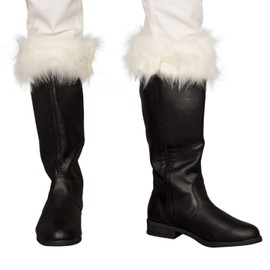 Black Santa Claus Costume Boots