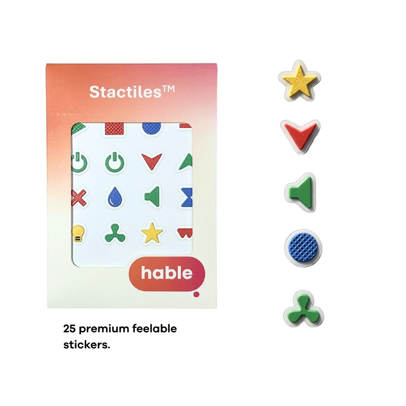 Stactiles 25 Premium Tactile Stickers for Blind & Visually Impaired