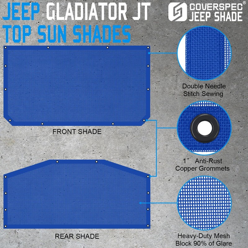 Coverspec JT Top Sun Shade Roof Compatible with Jeep Gladiator