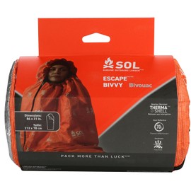 SOL 14089-1 Vivisak New Escape Vivi Orange Breathable Sleeping Bag for Disaster Preparedness Bivouac Emergency Storage