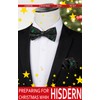 HISDERN Christmas Ties for Men Xmas Tree Mens Bow Ties
