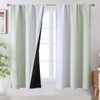 Estelar Textiler Sage Green and Greyish White Ombre Blackout Curtains