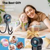 AMTIFO 2-Pack Stroller Fan for Baby: USB Rechargeable, Quiet, Adjustable