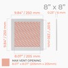 HVAC OV 10" x 10" (Outer Size) Square Air Vent