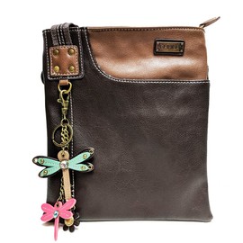 CHALA SWING Pack Smartphone Cross-Body Purse Purse Charm (Brown - Ivory Cat)