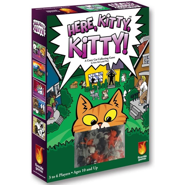 Fireside Games Here Kitty Kitty Board Game - Board Games for Families - Board Games for Kids 7 and up