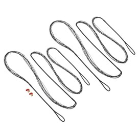 PATIKIL Bow String Replacement,12 Strands Recurve Bowstring with Nock Point for AMO 61" Traditional Recurve Bow, Black
