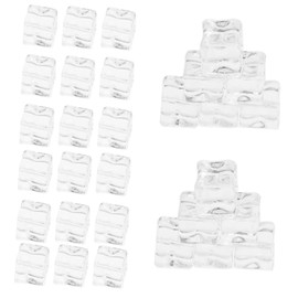 BESTYASH 50 piezas Cubos de Hielo Falsos Transparentes Reutilizables de Cubitos de Hielo Artificiales para Fotografía Decoración y Proyectos DIY para Bebidas
