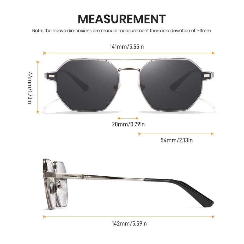 Cyxus Magnetic Glasses, 2-Way Glasses, Polarized Lens, Clip On, UV