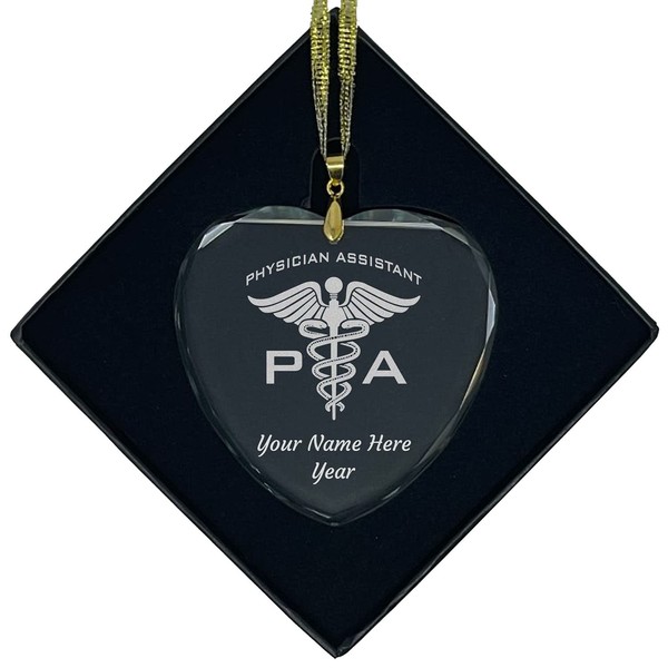 LaserGram Personalized Glass Christmas Ornament,PA Physician Assistant, Custom Laser Engraved