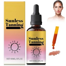 Bräunungstropfen, Sunless Tanning Drops, Bronzing Bräunungsöl Selbstbräuner Tropfen, Tanning Drops zur Natürlichen Steigerung des Melanins, Verbessern Ihren Hautton