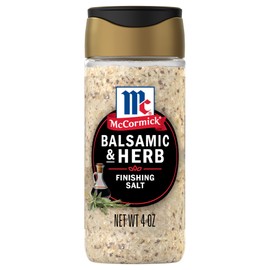 McCormick Finishing Salt, Balsamic & Herb, Limited Edition, Balsamic Vinegar Flavor, For Caprese Salad, Pork, Chicken, Salad Dressing, Olive Oil, Pasta, Sauce, Steak Rub, and More, 4 oz