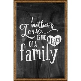 A Mothers Love Is The Heart Of A Family Mothers Day Parents Chalk Board Wall Art Decor Funny Gift Large 8 x 12 Inch Sign