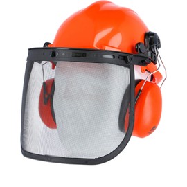 eXtreme Forstschutz Helmkombination Waldarbeiter Helm Netzvisier Gehörschutz Gesichtsschutz SNR-22dB