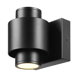Globe Electric 60000126 LED Integrated 15-Watt Outdoor Wall Sconce, Matte Black, Up/Down Light Direction, 700 Lumens, 2700 Kelvin, 90 CRI, Dimmable
