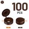 HNYYZL Plastic Hinged Screw Covers - Brown, Snap Washer Caps