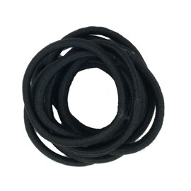 Set of 10 Black Thick Snag Free Endless Hair Elastics Bobbles Hair Bands for Women Girls by Glitz4Girlz