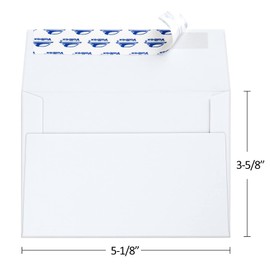 ValBox A1 Invitation Envelopes 100 Qty - 3.5 x 5" White Envelopes Self Seal for Invitations, Wedding, Baby Shower, Small Gift Cards, Thank You Notes, RSVP - 5.125 x 3.625 Inches