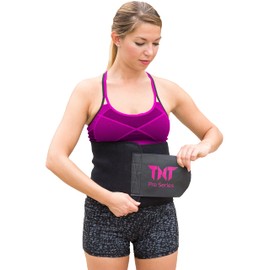 TNT Pro Series Cinturón reductor de cintura para mujeres y hombres para pérdida de peso, cinturón adelgazante y sudor, neopreno rosa