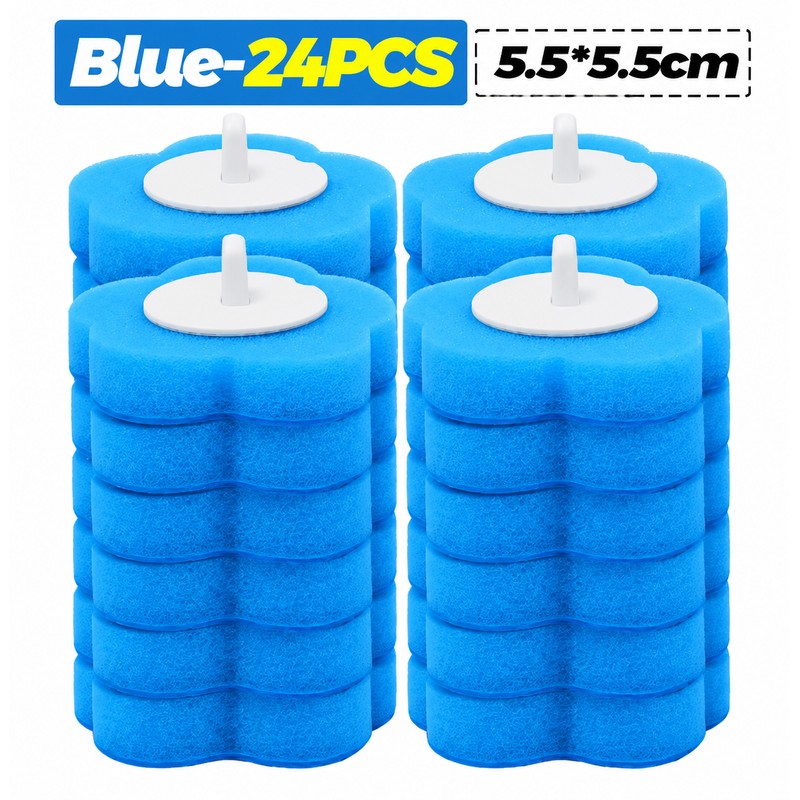 Disposable Toilet Brush Replacement Heads for Bathroom Cleaning – Foam