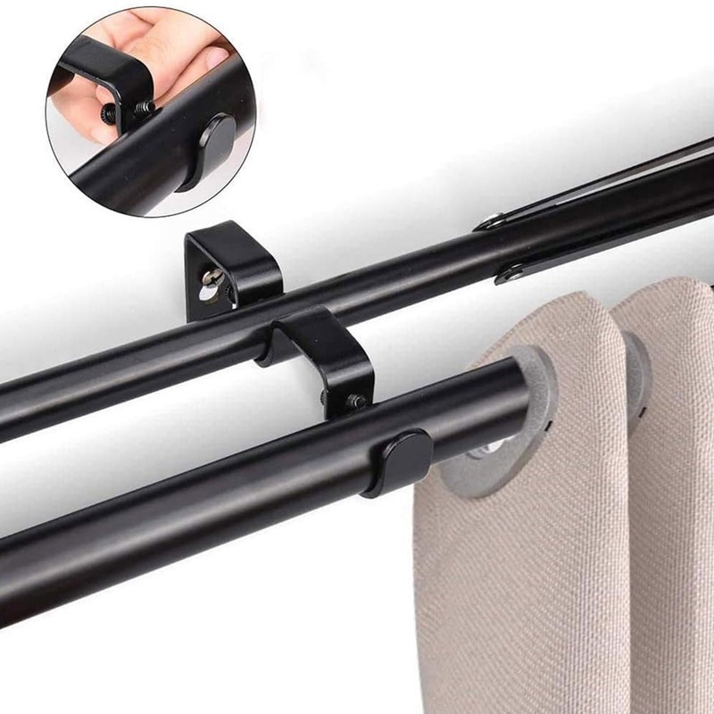 Recogwood 2Pcs Curtain Rod Bracket, Heavy Duty Wall Mounted Double