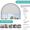 Changshade Arch Window Shades Blackout,Half Moon(Radius: 24") Blackout Pleated Window