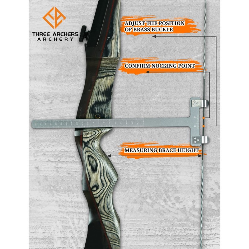 THREE ARCHERS Archery T Bow Square Set Bowstring Nocking Point
