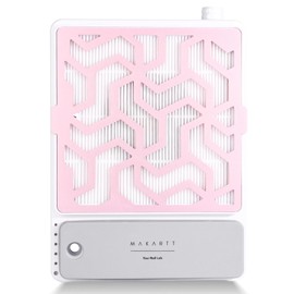 Makartt Nail Dust Collector - Rechargeable Ultra Thin Portable Dust Collector DUSTINA with Digital Display Silicone Wrist Rest and Reusable Filter for Nail Tech Acrylic Gel Polishing