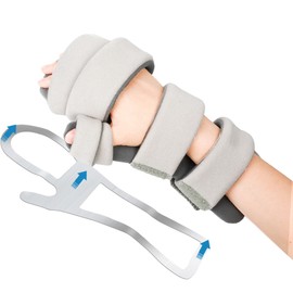 NIdreamCE Resting Hand Splints for Straightening Fingers,Carpal Tunnel Wrist Brace Night Immobilizer With Finger Separators for Stroke Rehabilitation,Muscle Atrophy, Dupuytren's Contractures (R)