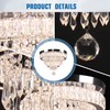 Finktonglan 16" Crystal Ceiling Light, Modern Crystal Chandeliers with Remote