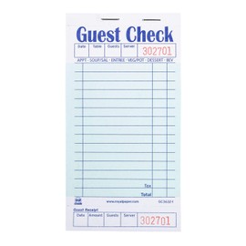 Royal AmerCare Green Guest Check Paper Receipt Book, Carbonless Order Book with 15 Lines, 1 Part Booked, Case of 50 Server Notepad Books