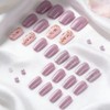Uñas postizas cuadradas cortas de presión - Uñas postizas con