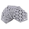 sourcing map Felt Coasters, 12pcs Hexagonal Pad Coaster for Drink