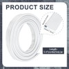 BENECREAT 5m/5.5 Yards White Awning Rail Piping, 8mm Double Flap
