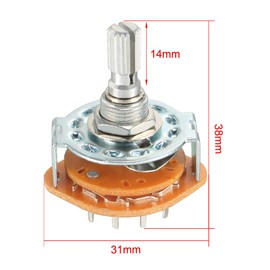 sourcing map 5Pin 1P4T 1 Pole 4 Position Selectable 1 Deck Band Selector Rotary Switch 2Pcs