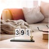 KOMBIUDA Rustic Wooden Desk Calendar Perpetual Calendar for Home Office