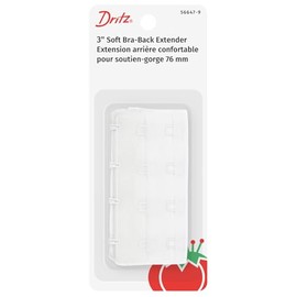 Dritz Bra Back Extender 3-Inch Wide-White 4 Hooks
