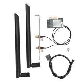 5G Network Card 2.4G 5G 867Mbps Dual Band PCIEx1 Interface BT4.0 Plug and Play PCIe WiFi Adapter Card for Win System PC Detachable Antenna