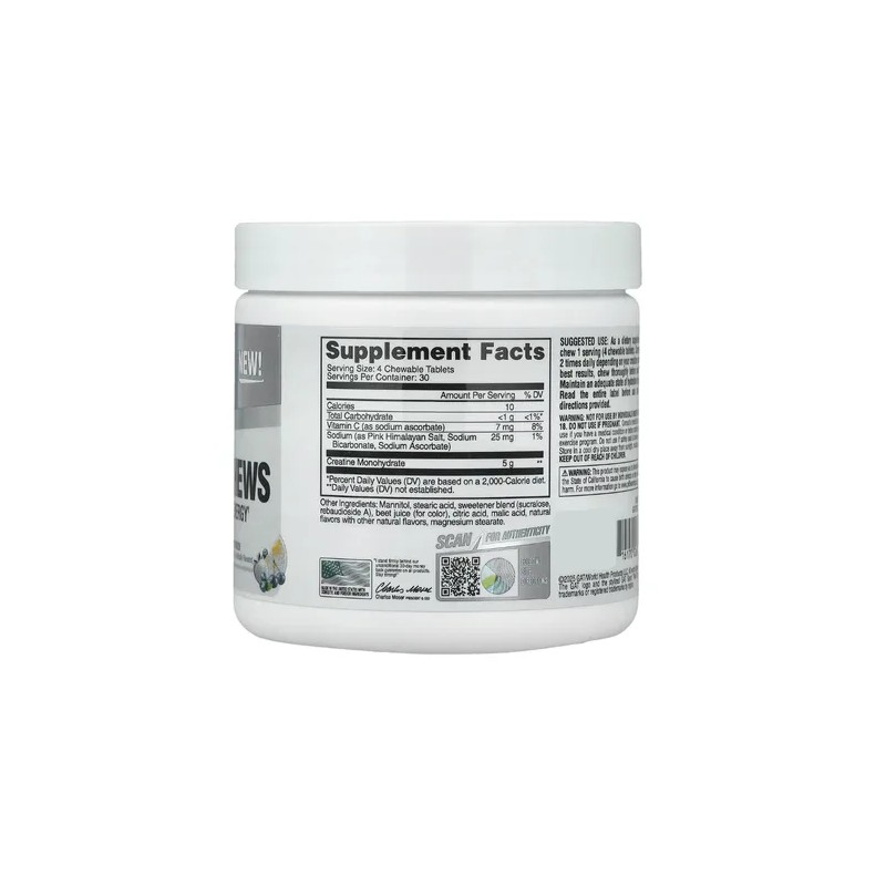 Creatina Masticable Gat Sport Chews Cero Azucar Sabor Ponche De