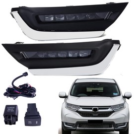 BestParts Pair Fog Lights Set Compatible with Honda CR-V CRV 2017-2019 With Covers & Switch & Brackets and Wiring Kit Replaces HO1038134 HO1039134 71166-TLA-A00 71116-TLA-A00 HO2593141 HO2592141
