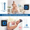 Wireless Doorbell 3 Receivers, Door Chime Kit 400M/1300ft Range, 1