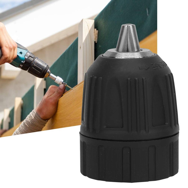 3/8-24UNF Keyless Drill Chuck 0.8-10mm + 1/4 Hex Head 3/8