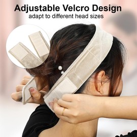 QOMJUFA Pack of 2 Elastic Wig Grips, Wig Headband, Skin-Coloured, Wig Grip, Wig Band, beige