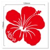 nc-smile Hawaiian Sticker Hibiscus Aloha (A, Red)