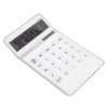Calculator Solar Battery Powered Transparent Large Keys LCD Display Office