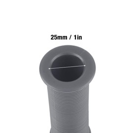 1 Inch Motorcycle Grips Vans Pair 1 Inch 25 mm Universal Motorcycle Vintage TPU Handlebar Grip (Dark Grey)