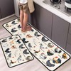 Farmhouse Rooster Kitchen Rugs and Mats Set of 2, Seasonal